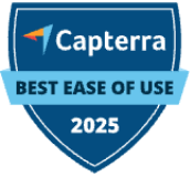 Reconocimiento Capterra a la mejor Facilidad de uso 2025